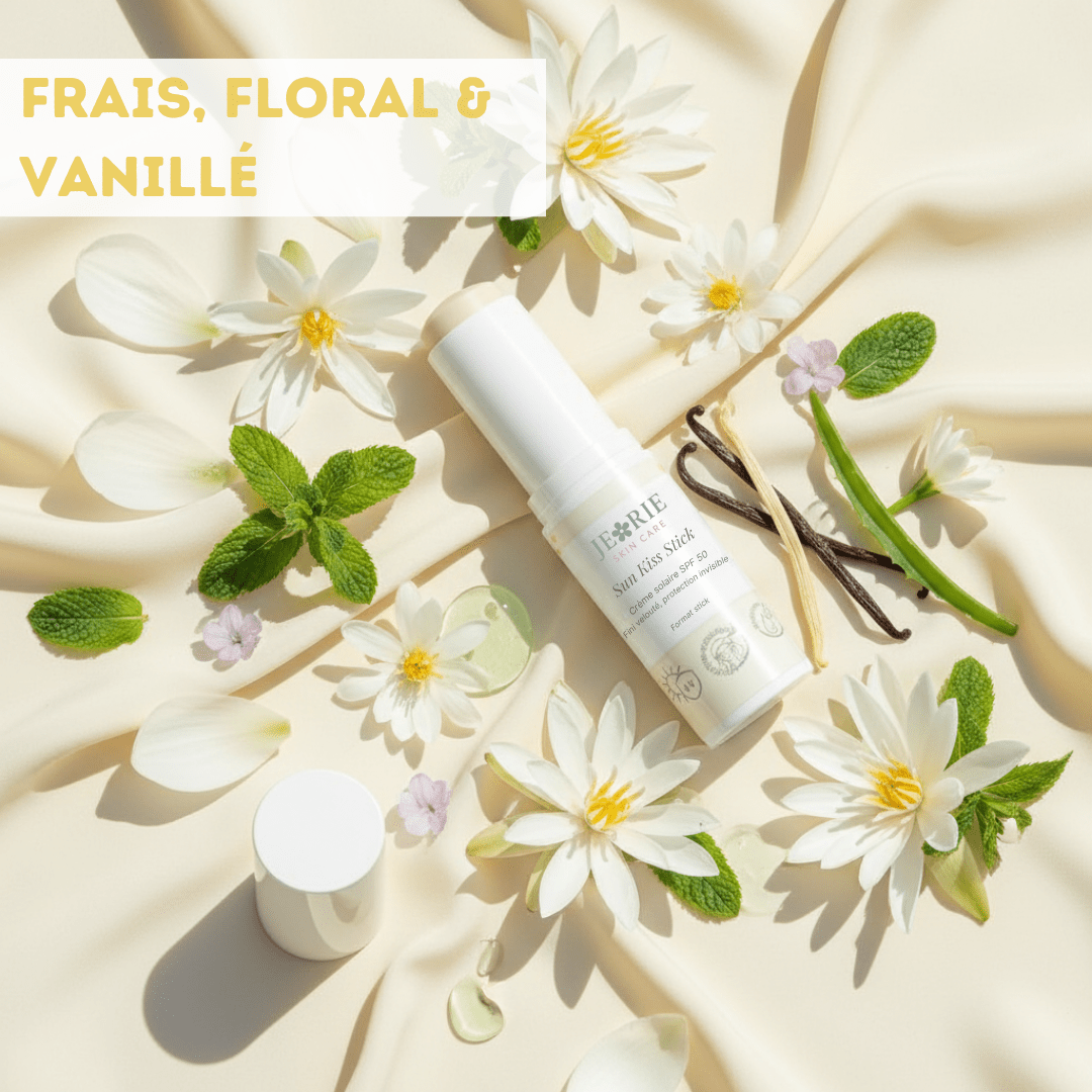 Sun Kiss Stick - Crème solaire SPF 50 format stick - Fini velouté, protection invisible - Jeorie Skin Care